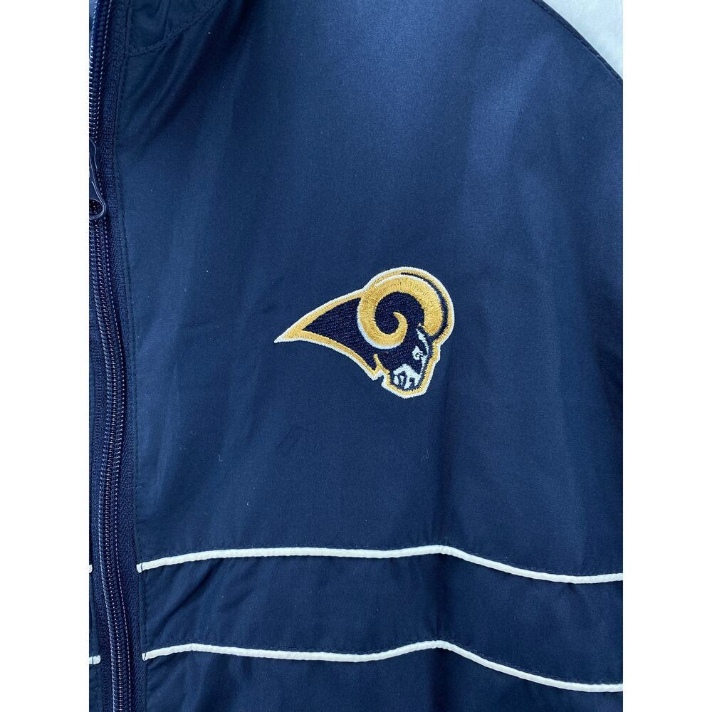 Vintage LA Rams Dunbrooke Full Zip Windbreaker Jacket Large NFL Blue Y2K - Picture 5 of 9